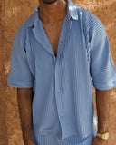 Baby Blue Pleated Shirt