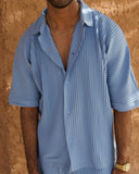Baby Blue Pleated Shirt