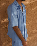 Baby Blue Pleated Shirt