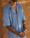 Baby Blue Pleated Shirt