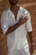 White Pleated Shirt