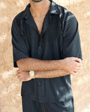 Black Pleated Shirt