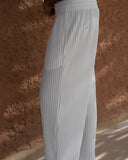 White Pleated Trousers