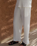 White Pleated Trousers