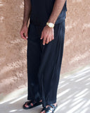 Black Pleated Trousers