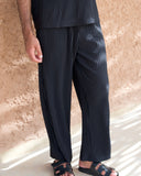 Black Pleated Trousers