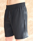 Black Pleated Shorts