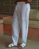 White Linen Trousers