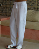 White Linen Trousers
