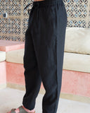 Black Linen Trousers