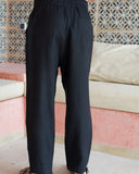 Black Linen Trousers