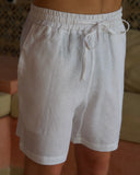 White Linen Shorts