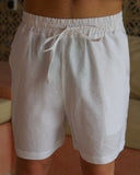 White Linen Shorts