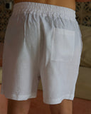 White Linen Shorts
