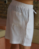 White Linen Shorts