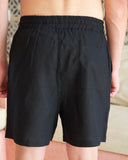 Black Linen Shorts