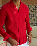 Red Linen Shirt