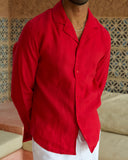 Red Linen Shirt