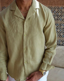 Olive Linen Shirt