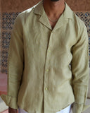 Olive Linen Shirt