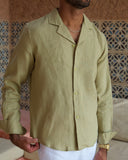 Olive Linen Shirt