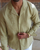 Olive Linen Shirt