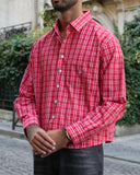 Sentier Red Check Cropped Shirt
