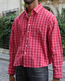 Sentier Red Check Cropped Shirt