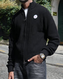 Marais Merino Wool Zip-Up — Black