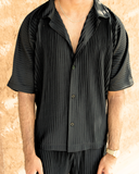 Black Pleated Shirt