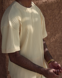 Yellow Pleated T-Shirt