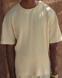 Yellow Pleated T-Shirt