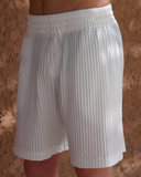 White Pleated Shorts