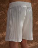 White Pleated Shorts
