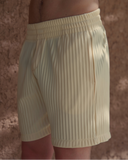 Yellow Pleated Shorts
