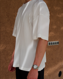 White Pleated T-Shirt