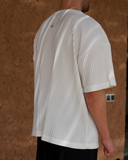 White Pleated T-Shirt