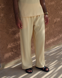 Honey Yellow Pleated Trousers