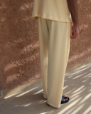 Honey Yellow Pleated Trousers