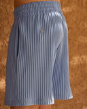 Baby Blue Pleated Shorts