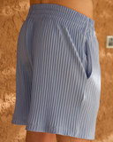 Baby Blue Pleated Shorts