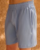 Baby Blue Pleated Shorts