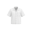 White short-sleeve shirt on a white background