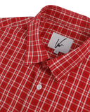 Sentier Red Check Cropped Shirt